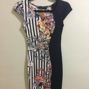 Striped Graphics Pencil Dress- Item#34